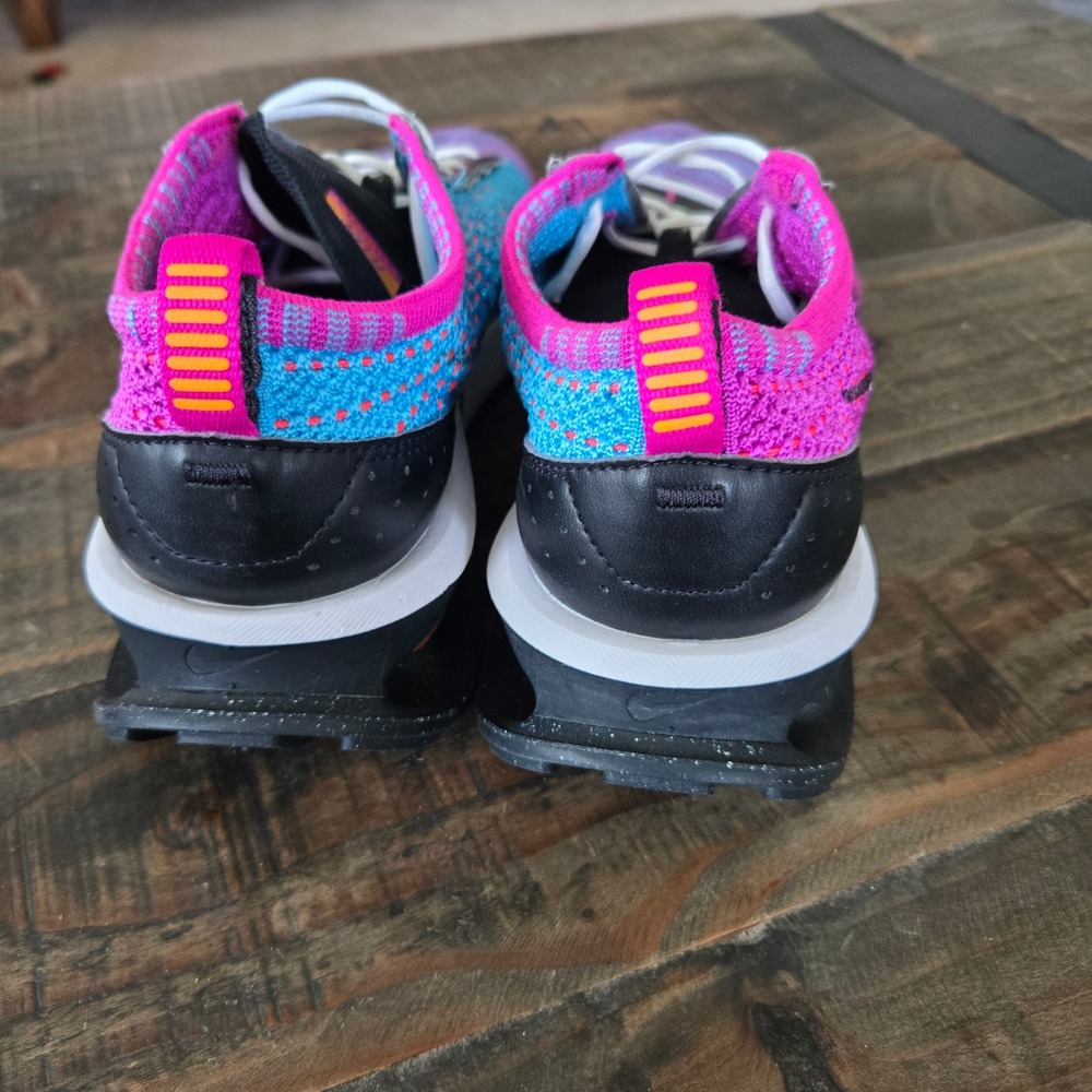 Nike Air Max Flyknit Racer Womens 7.5 Fuchsia Blue Sneaker, Neon Cybercore Y2K - Picture 4 of 8